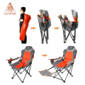 Outdoor Quad lazy camping chairs with adjustable Footrest Leisure Chair